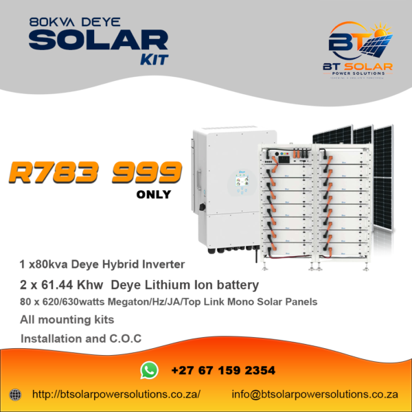 20 80kVA Deye Hybrid Solar System