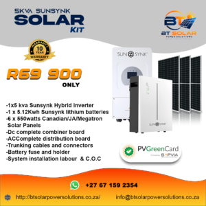 5 kva Sunsynk Solar system