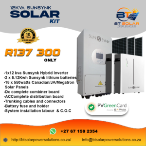 12 kva Sunsynk Solar system